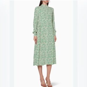 Ganni Green Floral Dress
